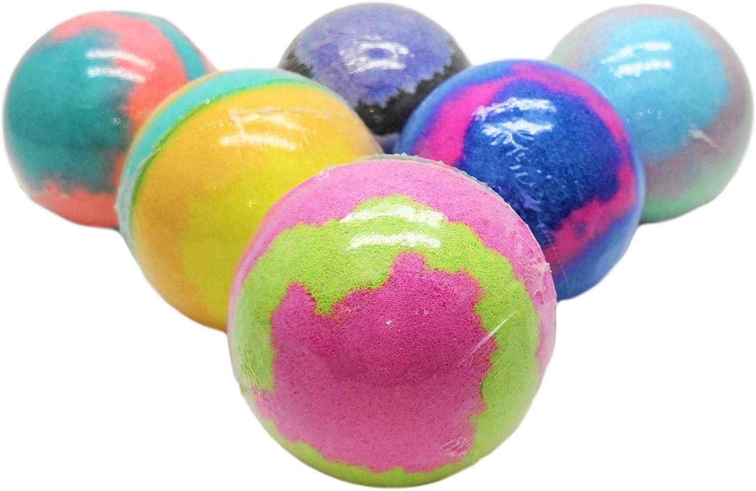 Kids Bath Bombs with a Surprise Toy inside & Fizz Fun Sets Colored XL Bath Bombs, Kid Safe, Gender Neutral