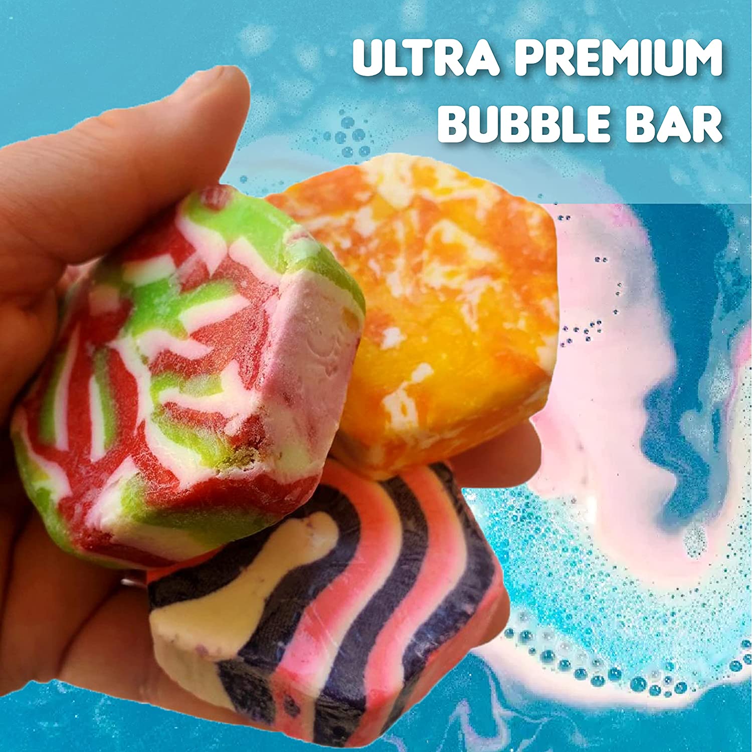 Extra Foaming Bath Bubble Bar, Variety pack of 12