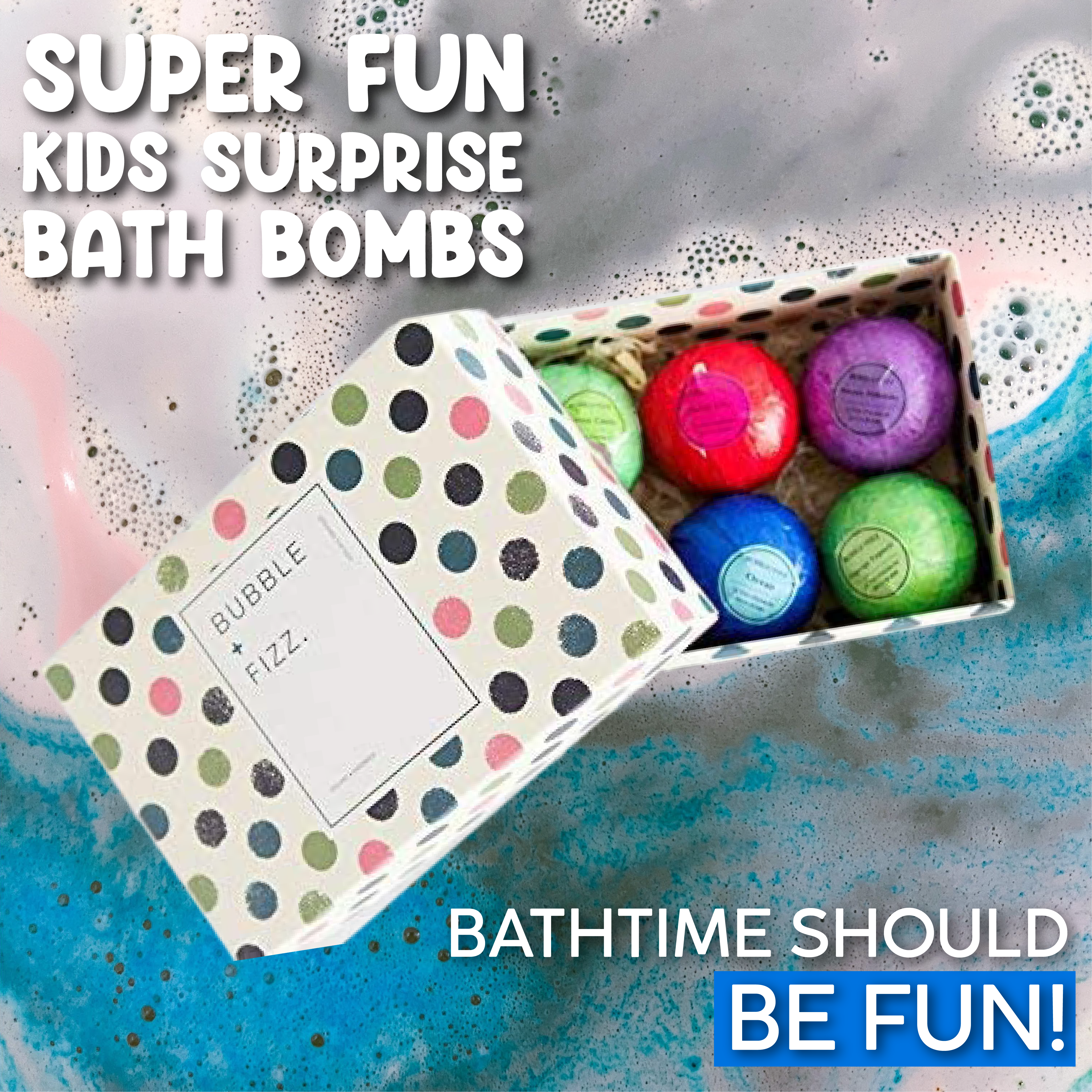 Kids Bath Bombs Gift Set with Surprise Toys