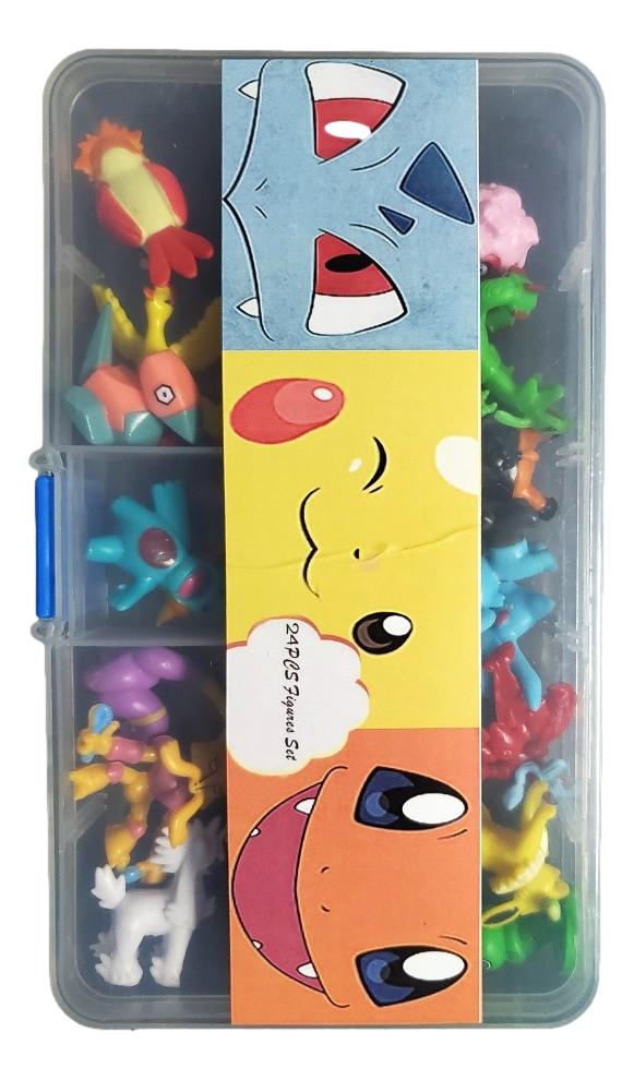 24 PC pokemon minis with organizing box