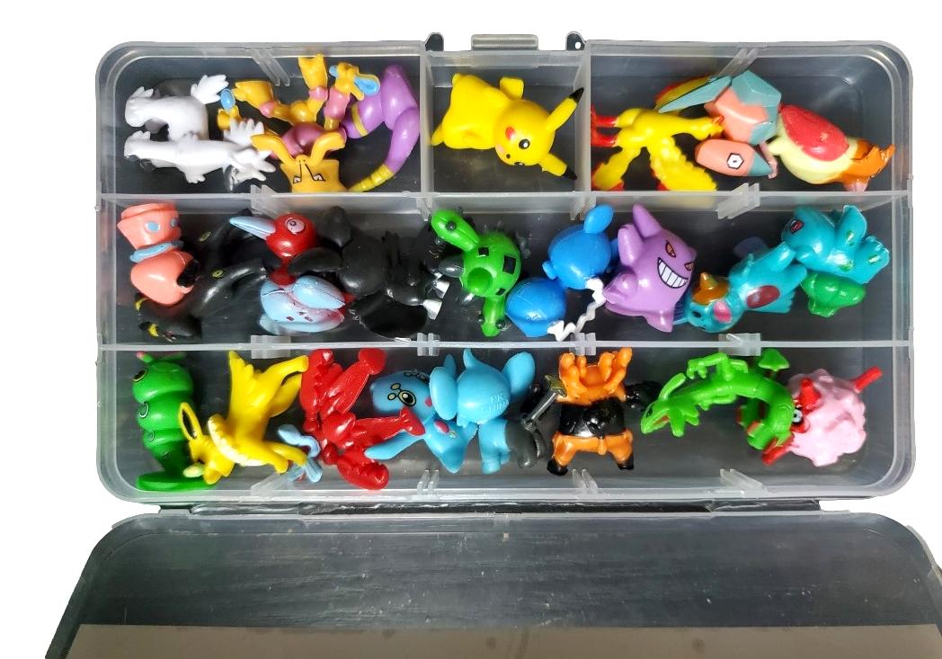 24 PC pokemon minis with organizing box