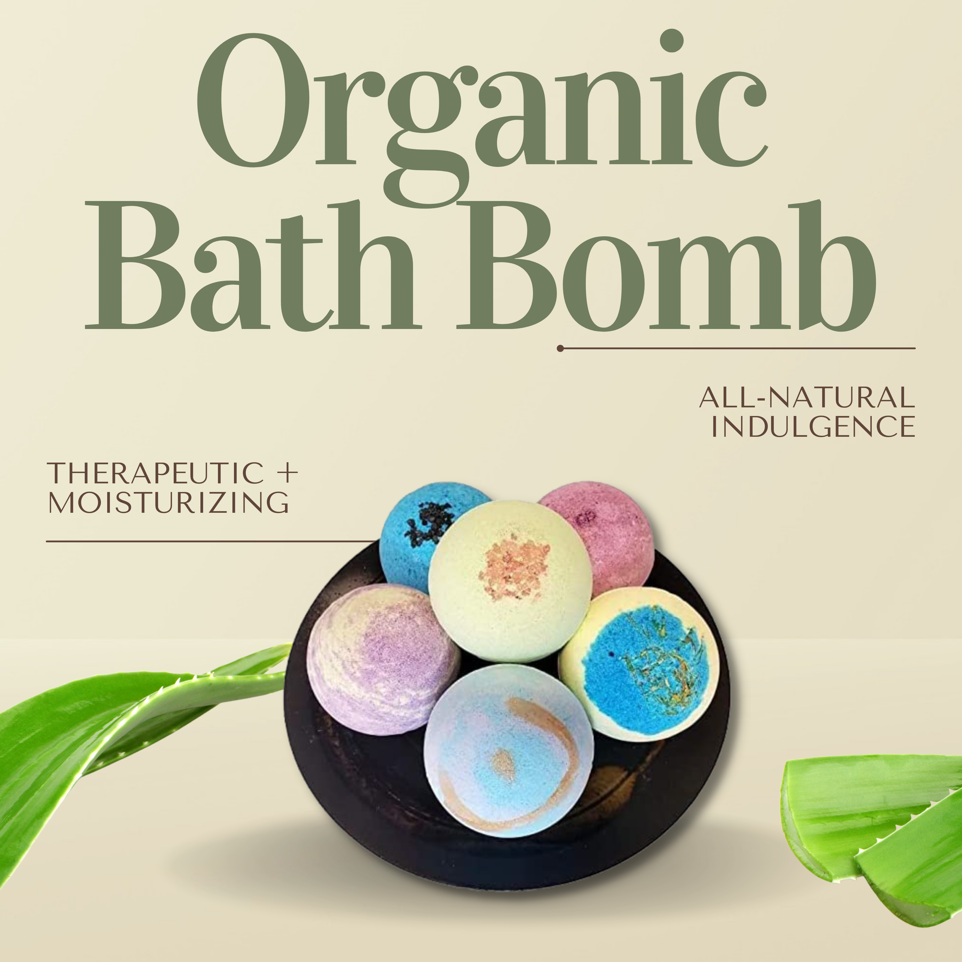6 xl 5.2 oz. Hand Made Organic Bath Bomb Set